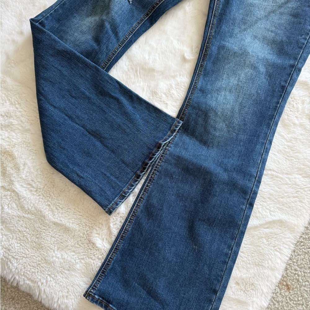 NWT R7 High Rise Distressed Bootcut Jeans - Picture 9 of 9
